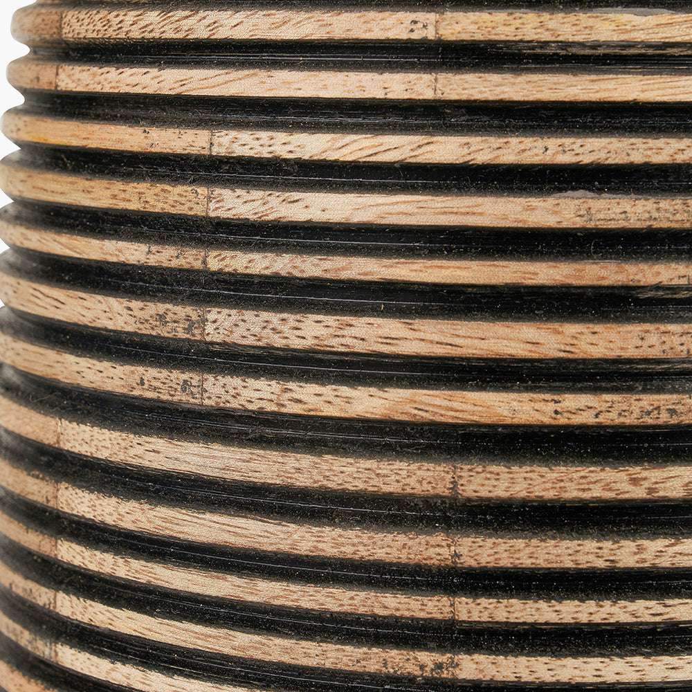 Caspian Natural Mango Wood Grooved Table Lamp